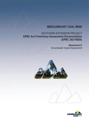 Attachment E Groundwater Impact Assessment